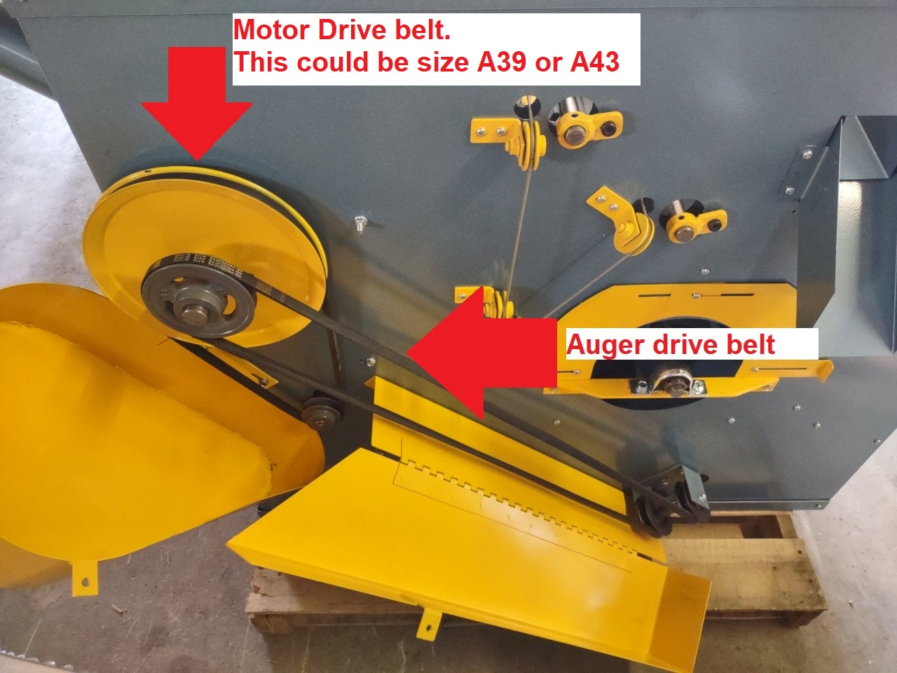 Motor Drive Belt Size for M-2B & Eliminator (motor underneath)