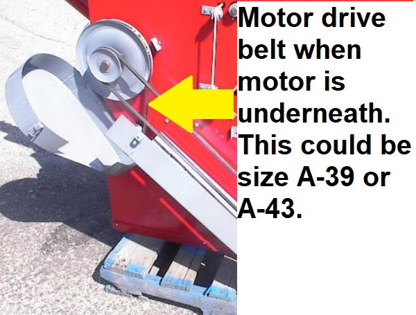Motor Drive Belt Size for M-2B & Eliminator (motor underneath)