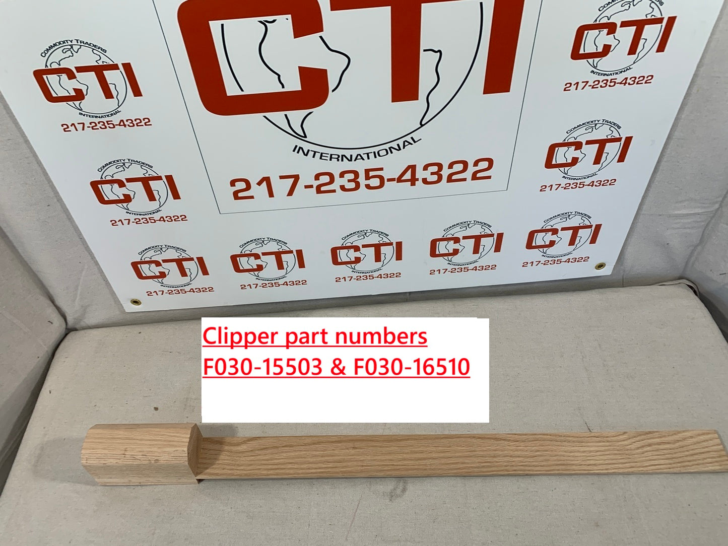 Shoe Hanger Block Size 2.5” X 6” For Clipper Seed Cleaners