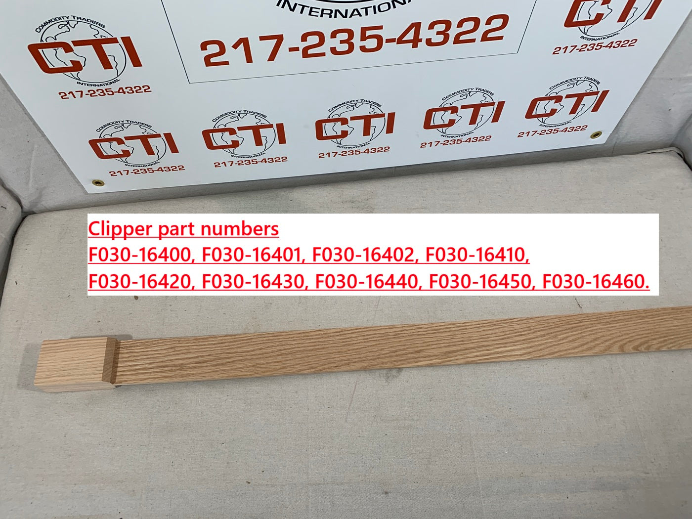 Shoe Hanger Block Size 1.75” X 4” For Clipper Seed Cleaners